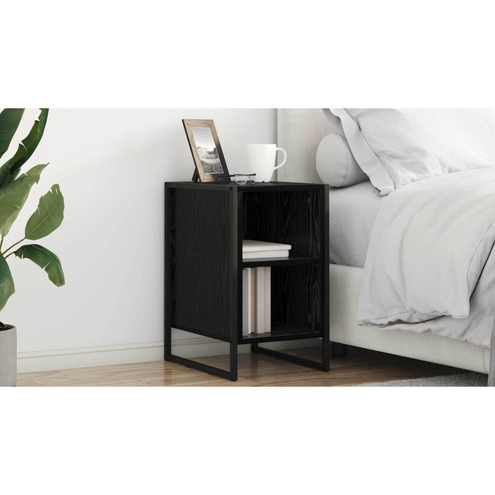 Sengebord 2 pcs Sort eg 39,5 x 30 x 50 cm Konstrueret træ