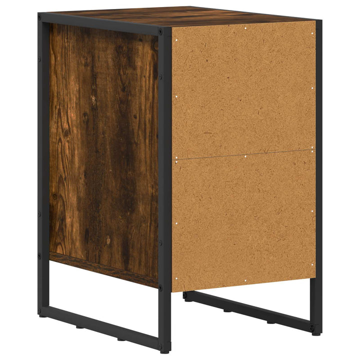 Sengebord Røget eg 39,5 x 30 x 50 cm Konstrueret træ