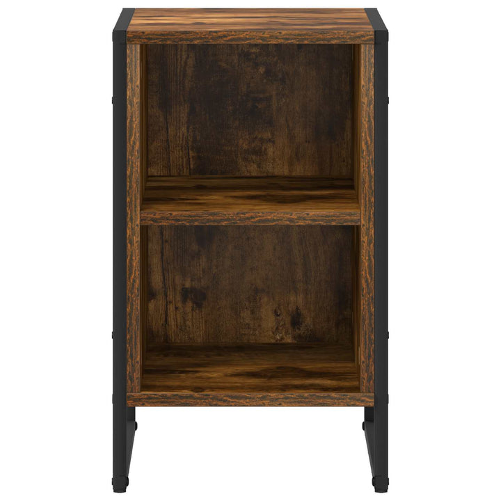 Sengebord Røget eg 39,5 x 30 x 50 cm Konstrueret træ