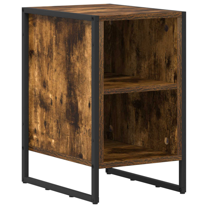 Sengebord 2 pcs Røg Eg 39,5 x 30 x 50 cm Konstrueret træ