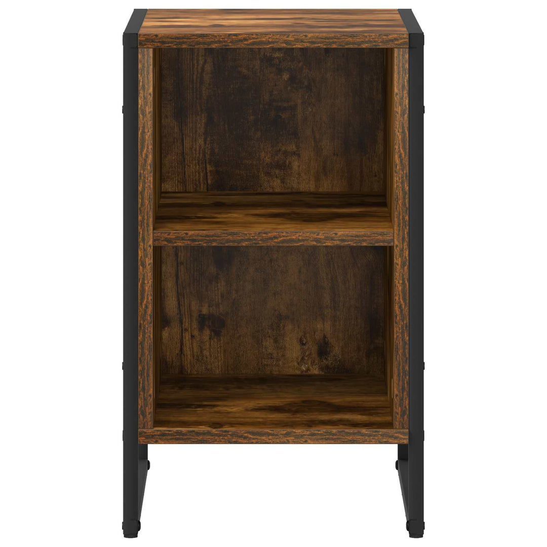 Sengebord 2 pcs Røg Eg 39,5 x 30 x 50 cm Konstrueret træ