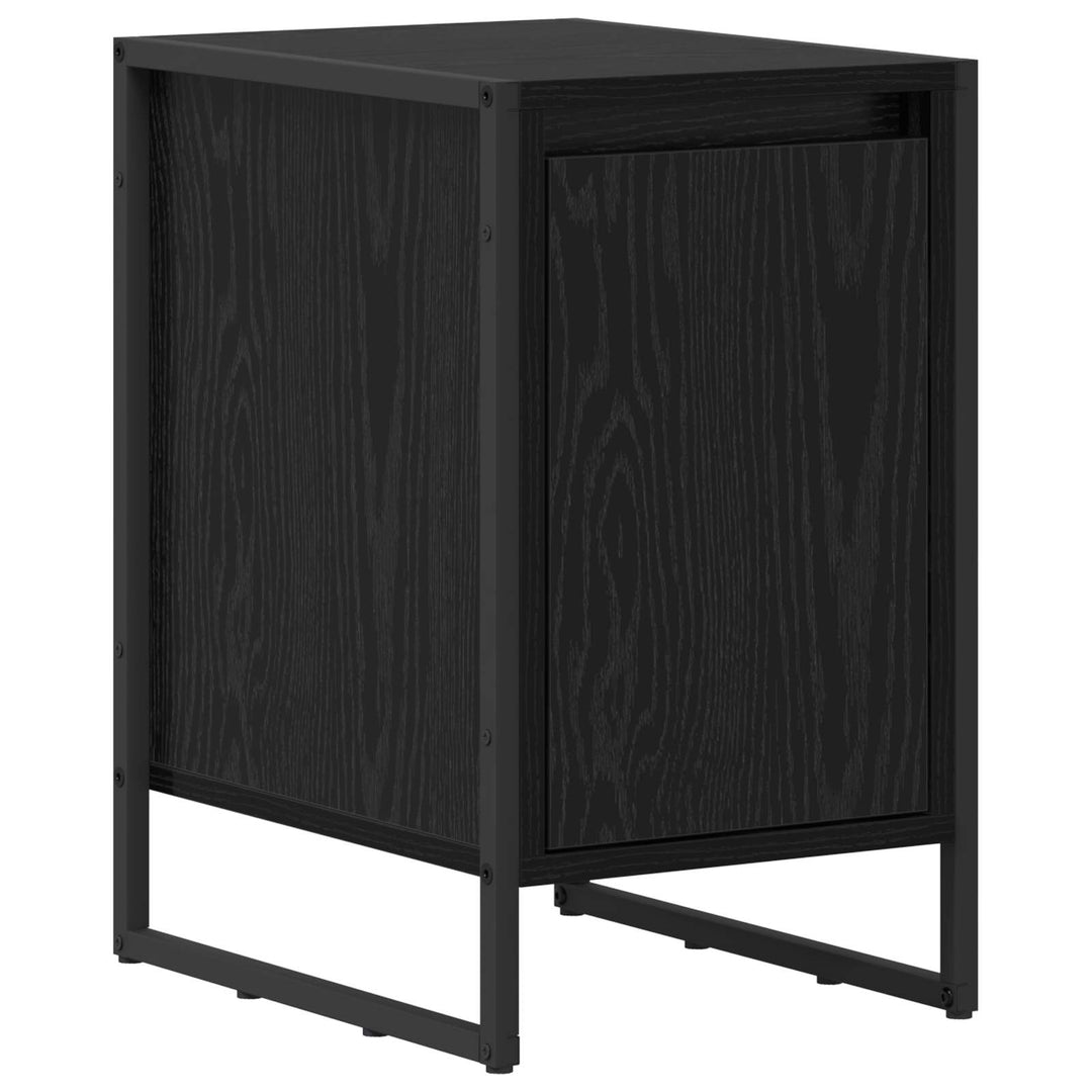 Sengebord 2 pcs Sort eg 39,5 x 30 x 50 cm Konstrueret træ