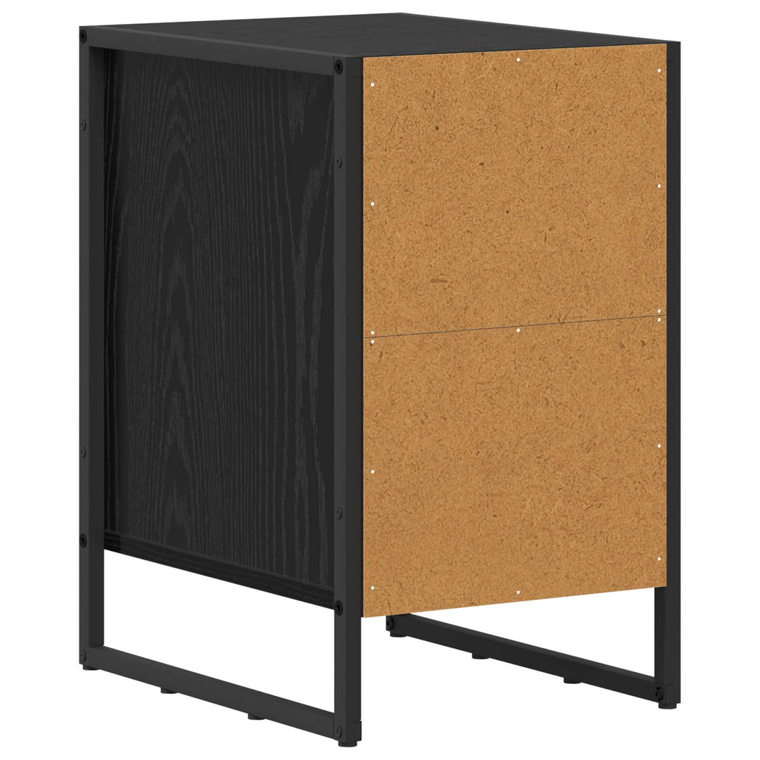 Sengebord 2 pcs Sort eg 39,5 x 30 x 50 cm Konstrueret træ