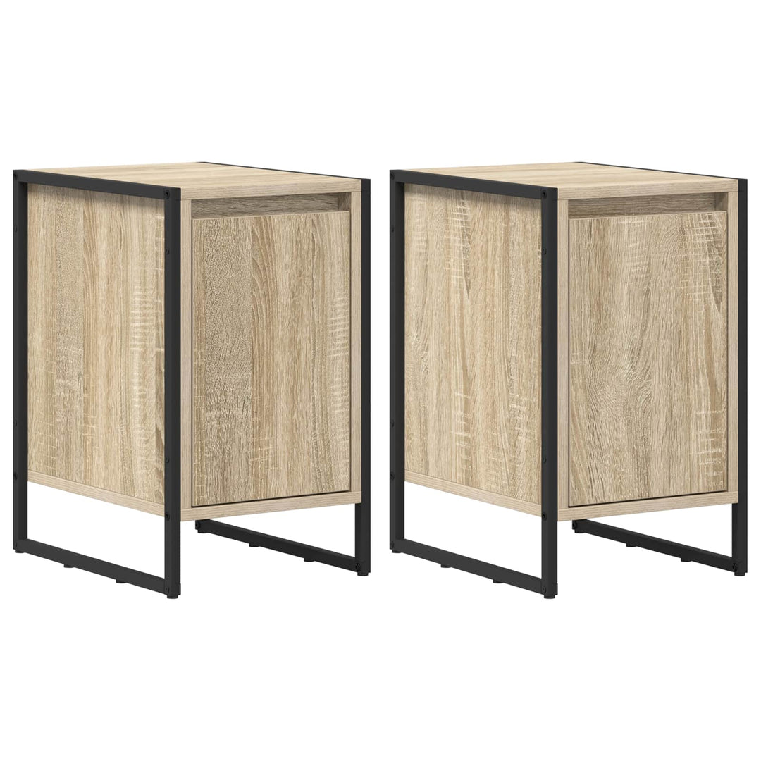 Sengebord 2 pcs Sonoma 39,5 x 30 x 50 cm Konstrueret træ