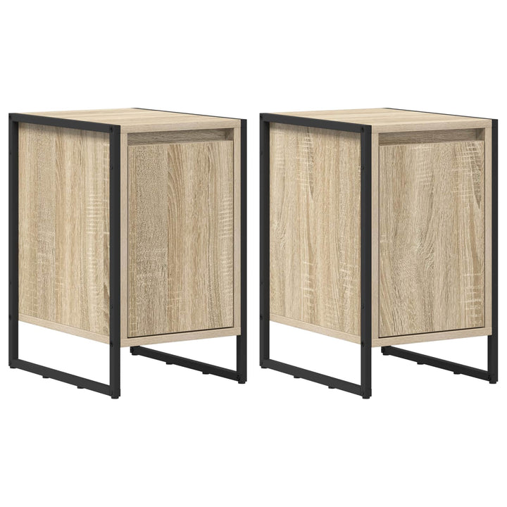 Sengebord 2 pcs Sonoma 39,5 x 30 x 50 cm Konstrueret træ