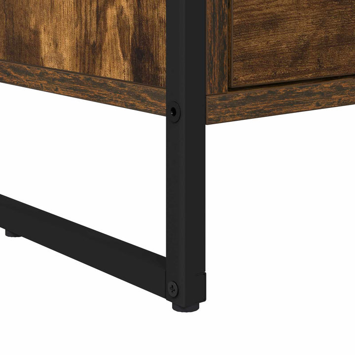 Sengebord 2 pcs Røget Eg 39,5 x 30 x 50 cm Konstrueret træ