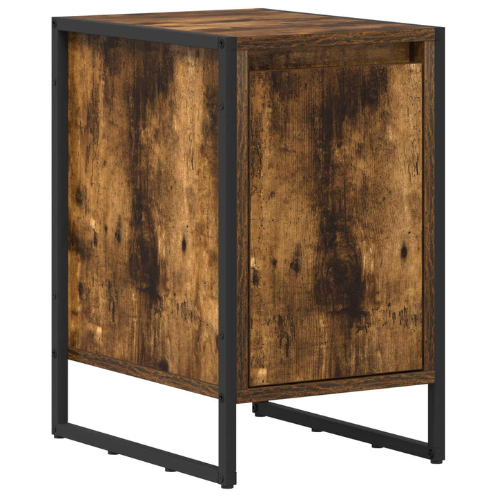 Sengebord 2 pcs Røget Eg 39,5 x 30 x 50 cm Konstrueret træ