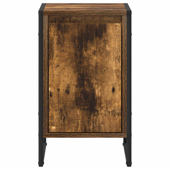 Sengebord 2 pcs Røget Eg 39,5 x 30 x 50 cm Konstrueret træ