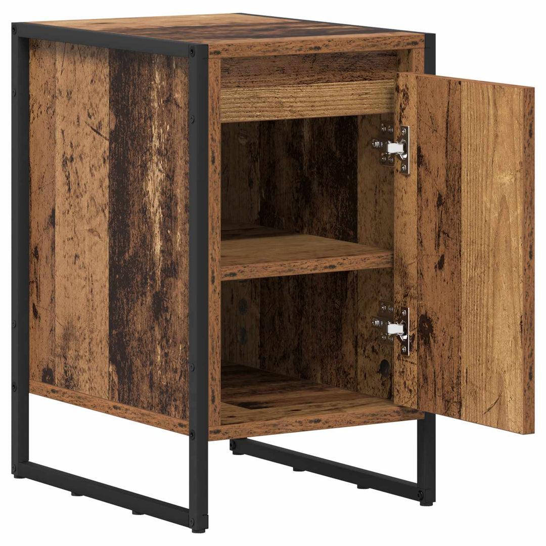 Sengebord 2 pcs Gammelt træ 39,5 x 30 x 50 cm Konstrueret træ