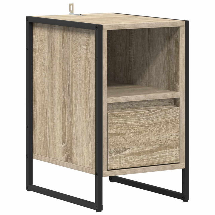 Sengebord med skuffe Sonoma 39,5 x 30 x 50 cm Konstrueret træ