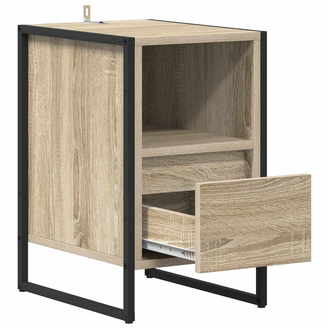 Sengebord med skuffe Sonoma 39,5 x 30 x 50 cm Konstrueret træ
