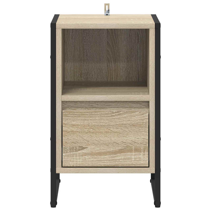 Sengebord med skuffe Sonoma 39,5 x 30 x 50 cm Konstrueret træ