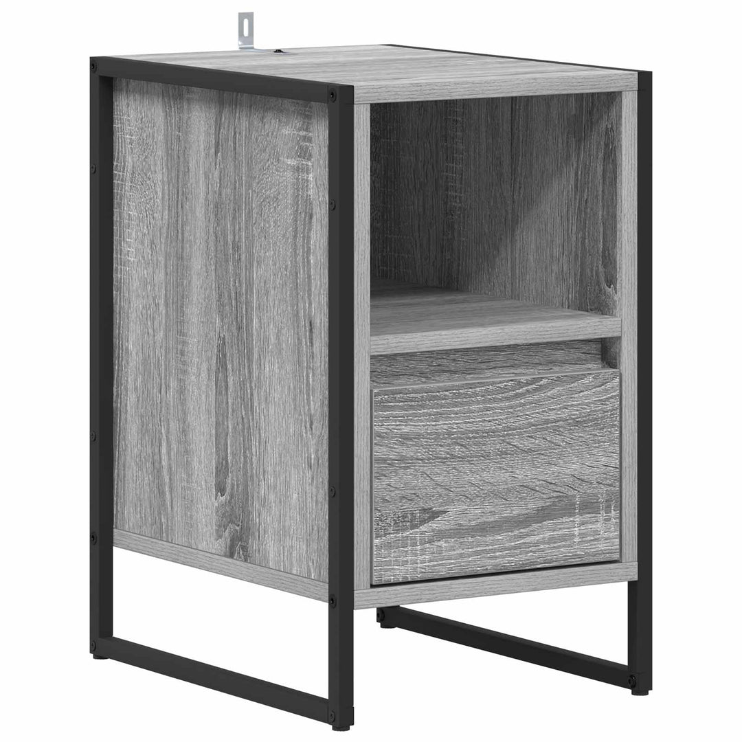 Sengebord 2 pcs Grå Sonoma 39,5 x 30 x 50 cm Konstrueret træ