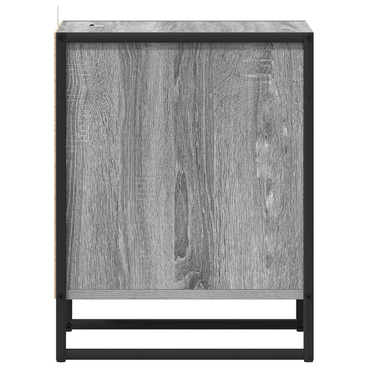 Sengebord 2 pcs Grå Sonoma 39,5 x 30 x 50 cm Konstrueret træ