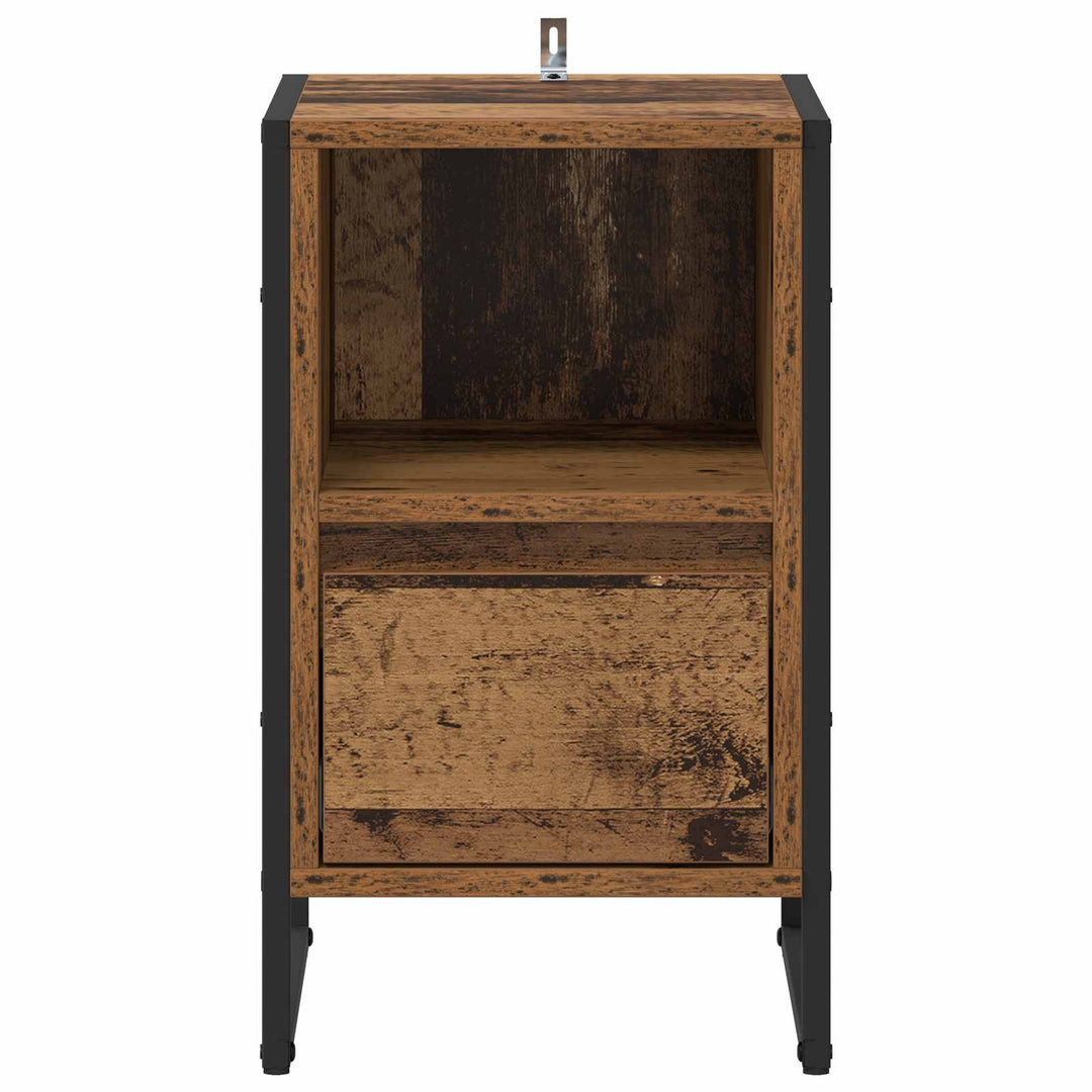 Sengebord 2 pcs Gammelt træ 39,5 x 30 x 50 cm Konstrueret træ