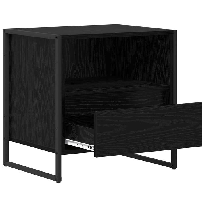 Sengebord Sort eg 50 x 39,5 x 50 cm Konstrueret træ