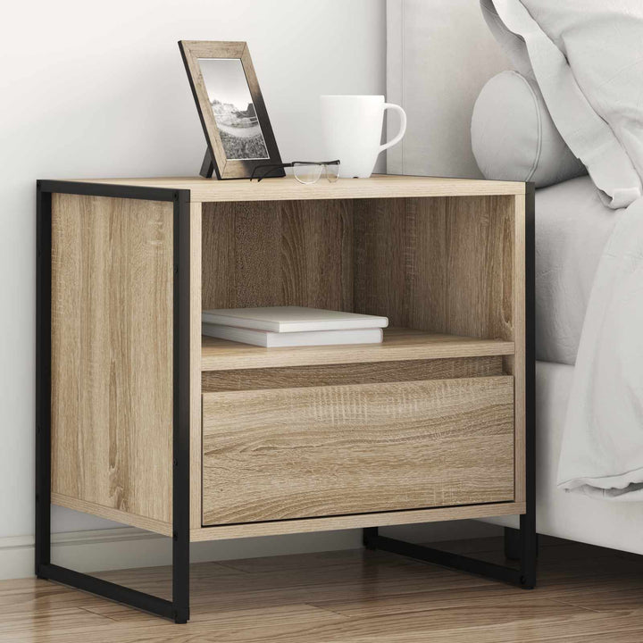 Sengebord Sonoma-eg 50 x 39,5 x 50 cm Konstrueret træ
