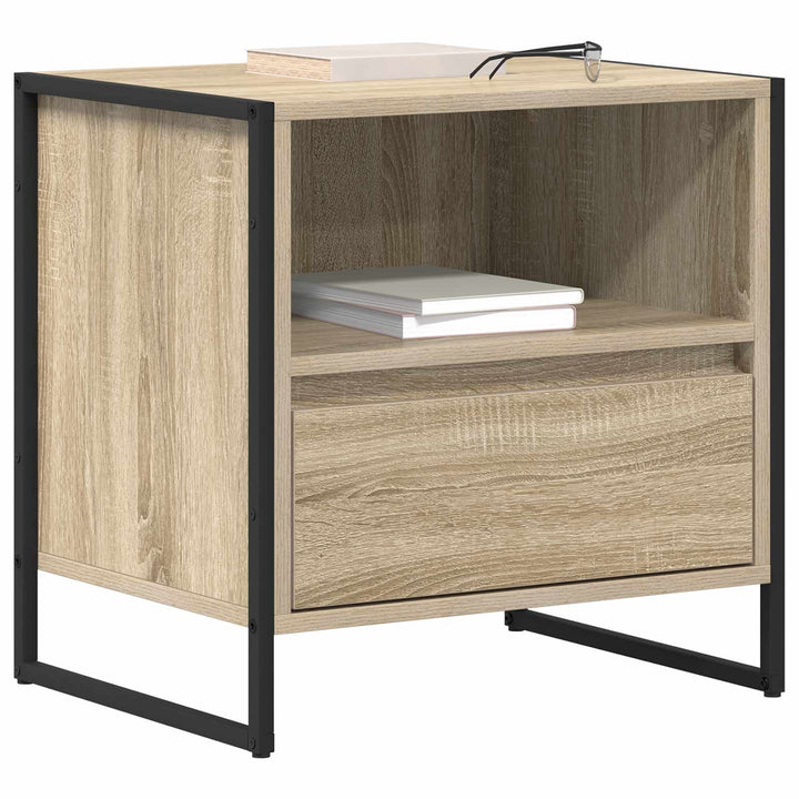 Sengebord Sonoma-eg 50 x 39,5 x 50 cm Konstrueret træ