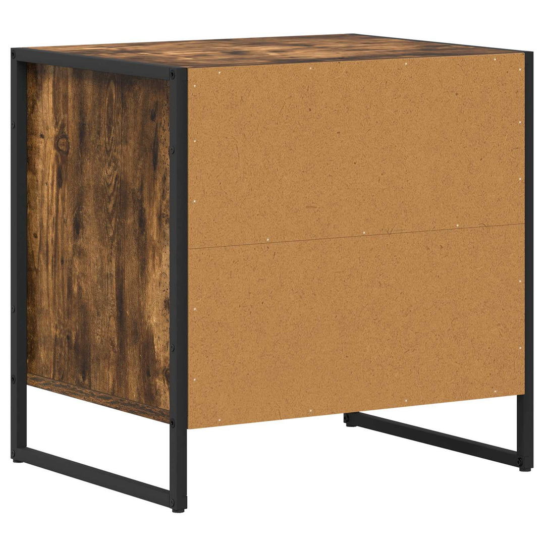 Sengebord med skuffe Røget Eg 50 x 39,5 x 50 cm Konstrueret træ
