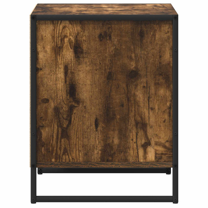 Sengebord med skuffe Røget Eg 50 x 39,5 x 50 cm Konstrueret træ