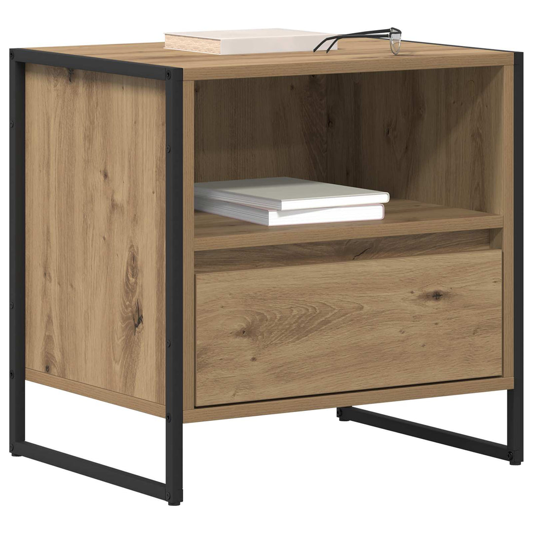 Sengebord Artisan eg 50 x 39,5 x 50 cm Konstrueret træ