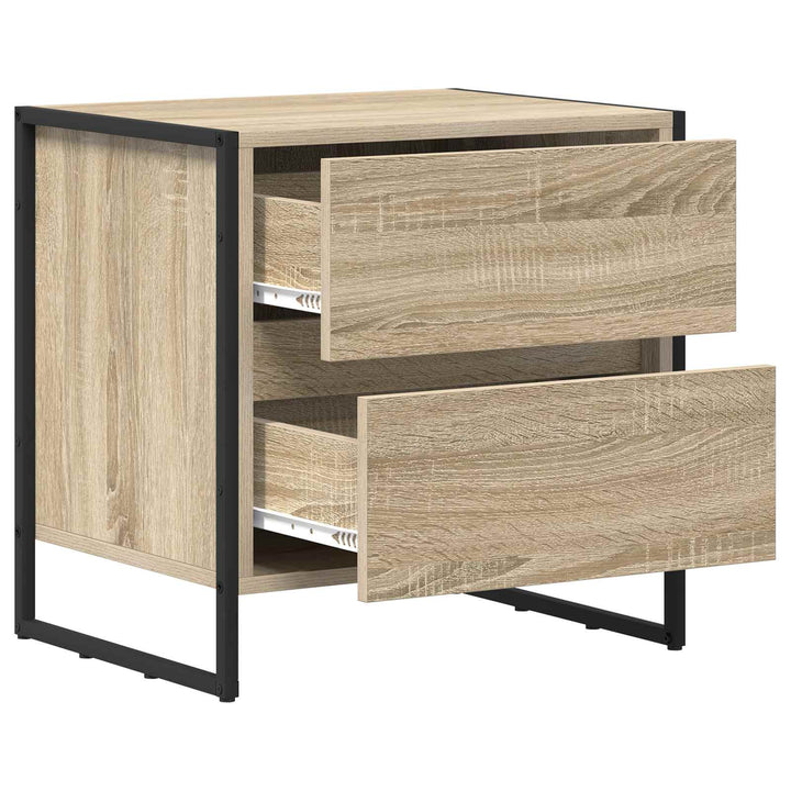 Sengebord med skuffe Sonoma 50 x 39,5 x 50 cm Konstrueret træ
