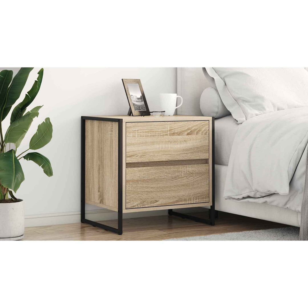 Sengebord 2 pcs Sonoma 50 x 39,5 x 50 cm Konstrueret træ