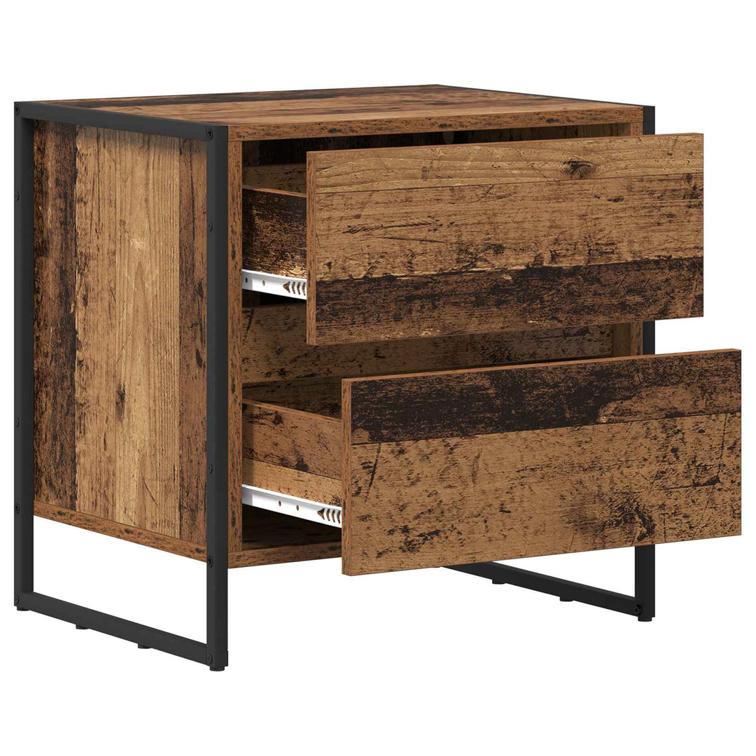 Sengebord 2 pcs Gammelt træ 50 x 39,5 x 50 cm Konstrueret træ