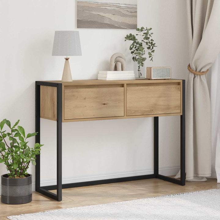 Endebord Artisan eg 100 x 36 x 75 cm Konstrueret træ