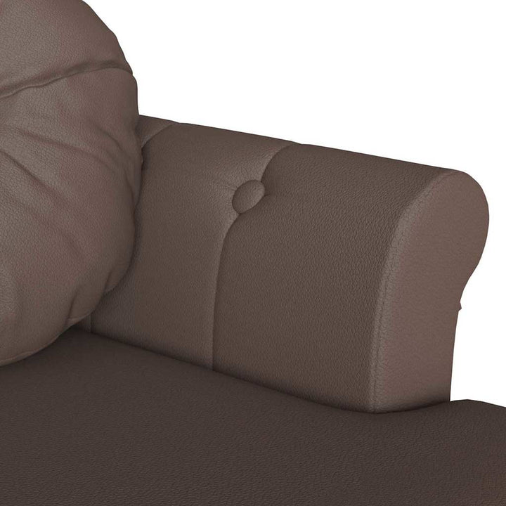 Chesterfield bænk Brun 120.5 x 65 x 75 cm Faux læder