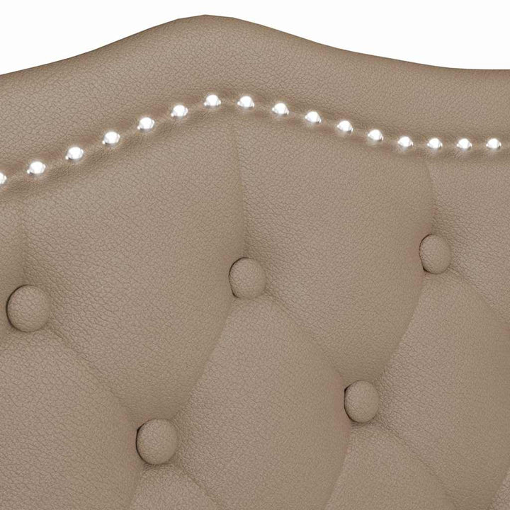 Chesterfield bænk Cappuccino 120.5 x 65 x 75 cm Faux læder