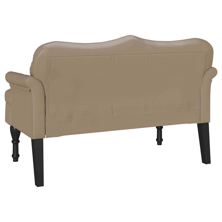 Chesterfield bænk Cappuccino 120.5 x 65 x 75 cm Faux læder