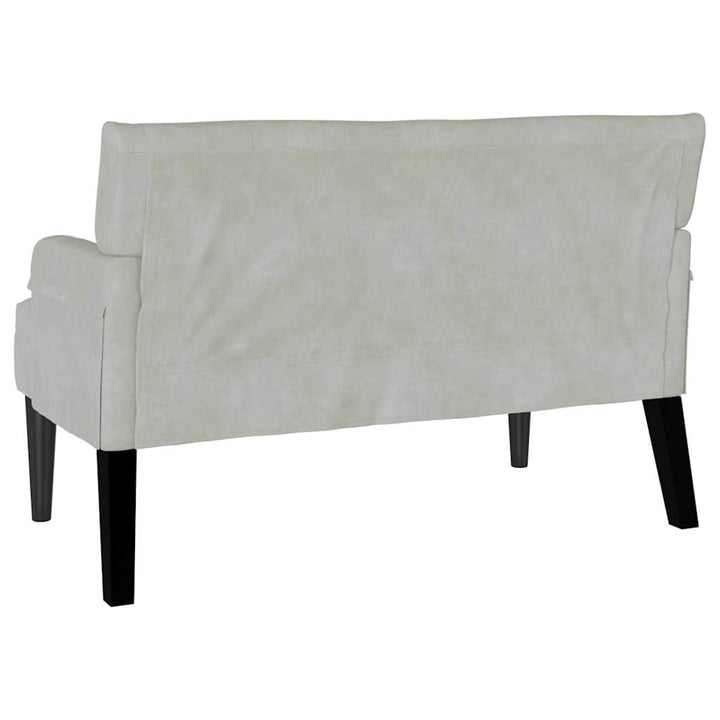 Chesterfield bænk Lysegrå 112 x 65,5 x 75 cm Fløjl