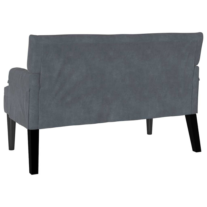 Chesterfield bænk Mørkegrå 112 x 65,5 x 75 cm Fløjl