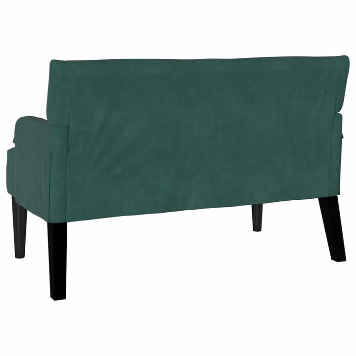 Chesterfield bænk Mørkegrøn 112 x 65,5 x 75 cm Fløjl