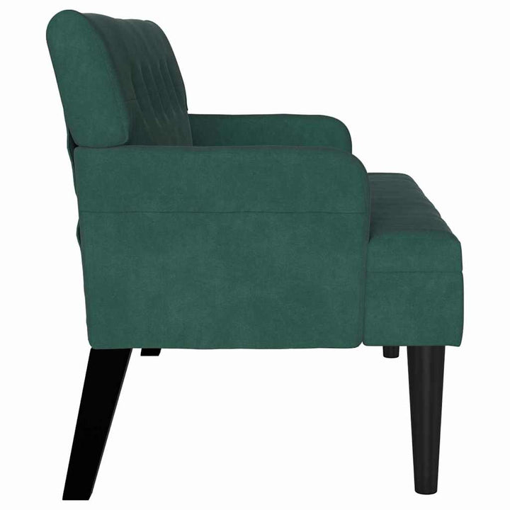 Chesterfield bænk Mørkegrøn 112 x 65,5 x 75 cm Fløjl