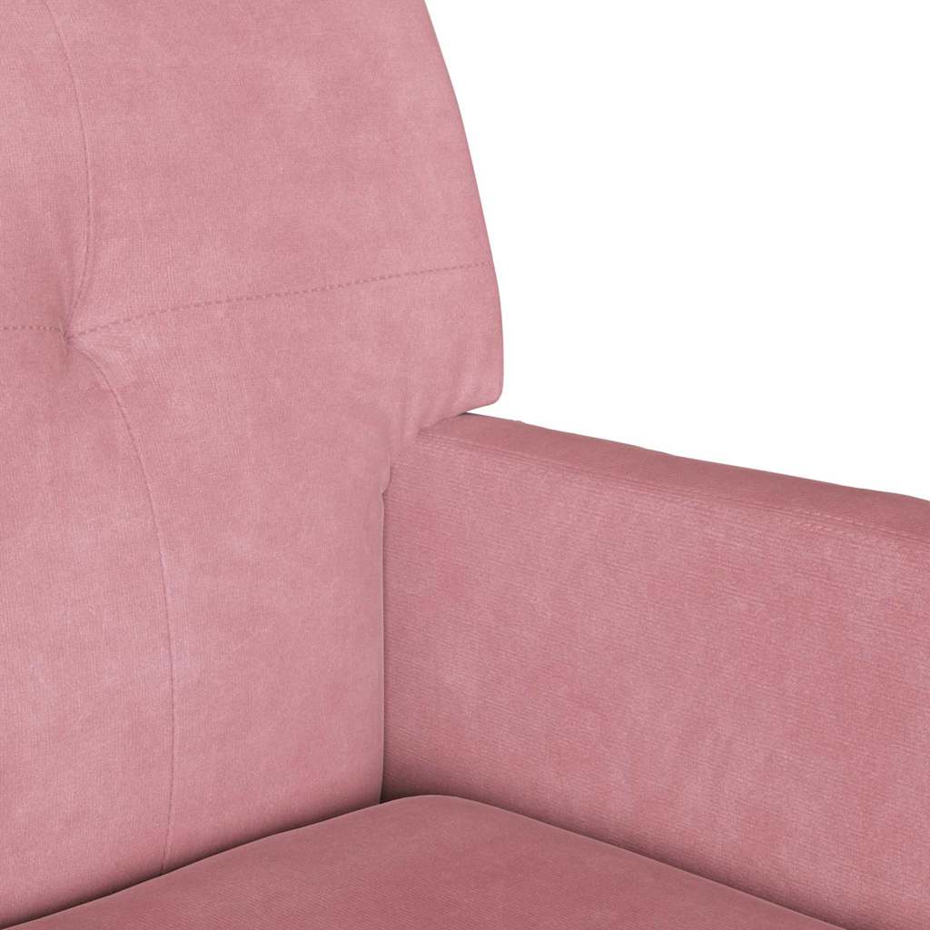Chesterfield bænk Lyserød 112 x 65,5 x 75 cm Fløjl