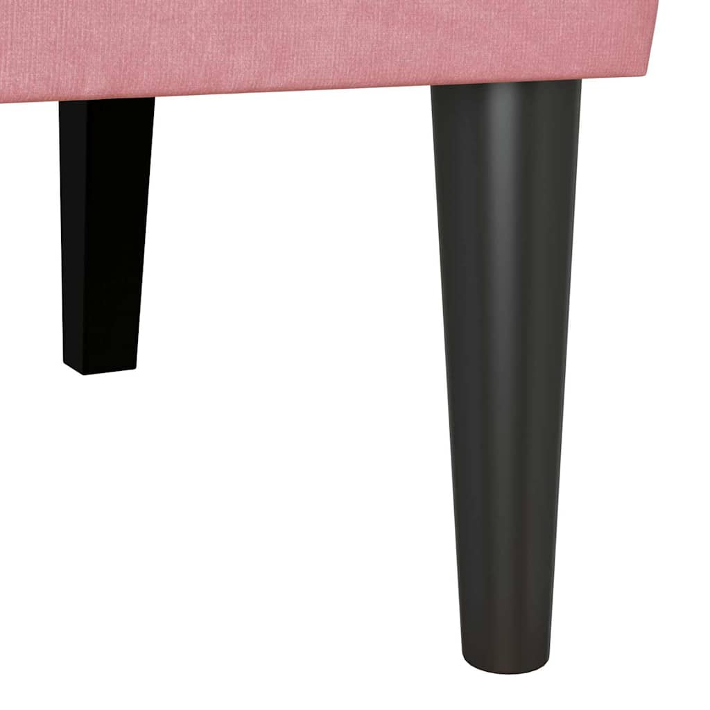 Chesterfield bænk Lyserød 112 x 65,5 x 75 cm Fløjl