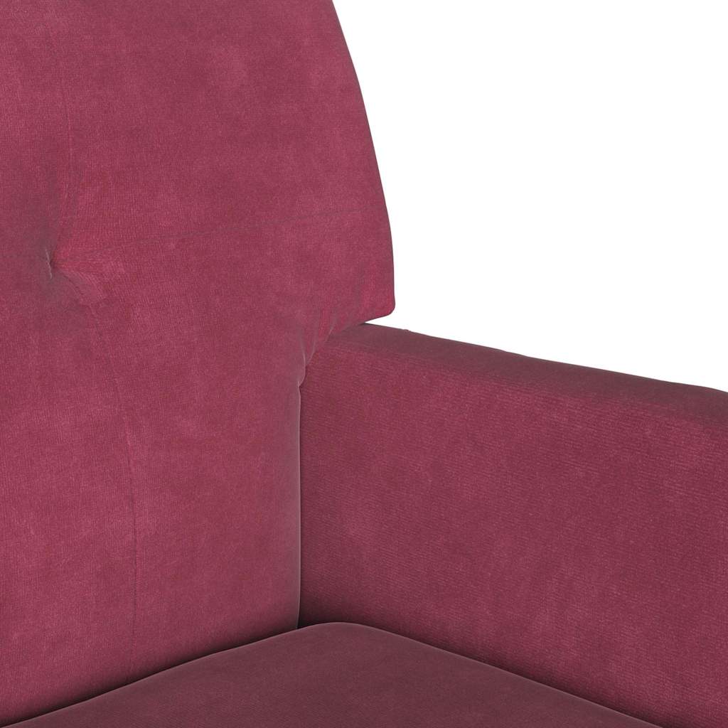 Chesterfield bænk Vinrød 112 x 65,5 x 75 cm Fløjl