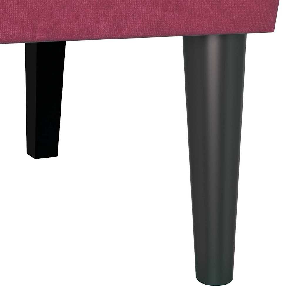 Chesterfield bænk Vinrød 112 x 65,5 x 75 cm Fløjl