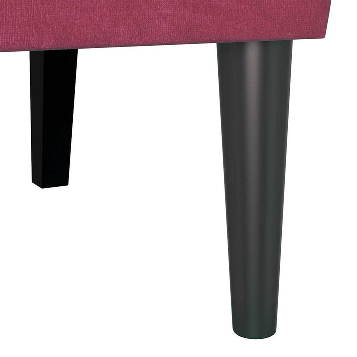 Chesterfield bænk Vinrød 112 x 65,5 x 75 cm Fløjl