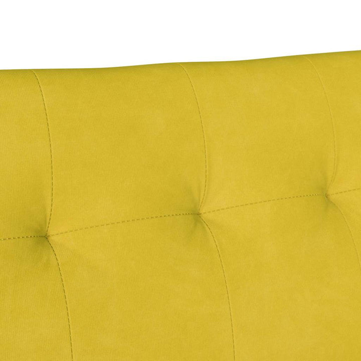 Chesterfield bænk Gul 112 x 65,5 x 75 cm Fløjl