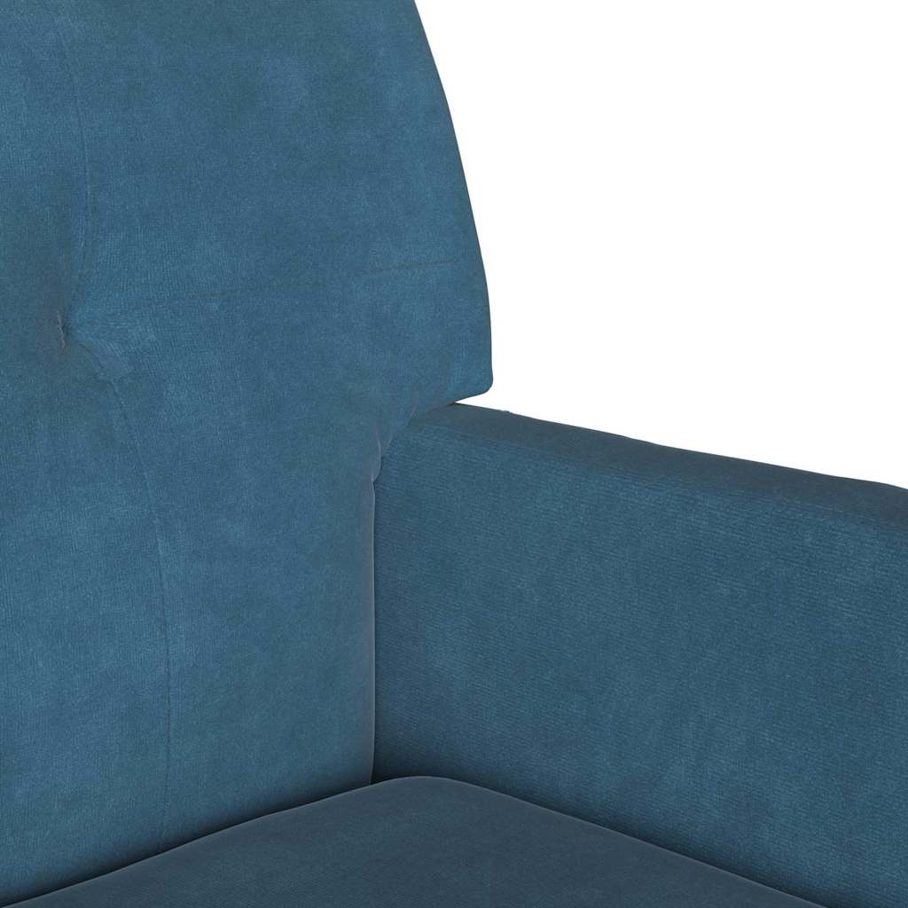 Chesterfield bænk Blå 112 x 65,5 x 75 cm Fløjl