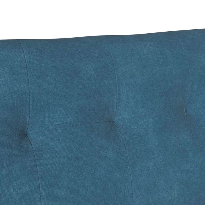 Chesterfield bænk Blå 112 x 65,5 x 75 cm Fløjl
