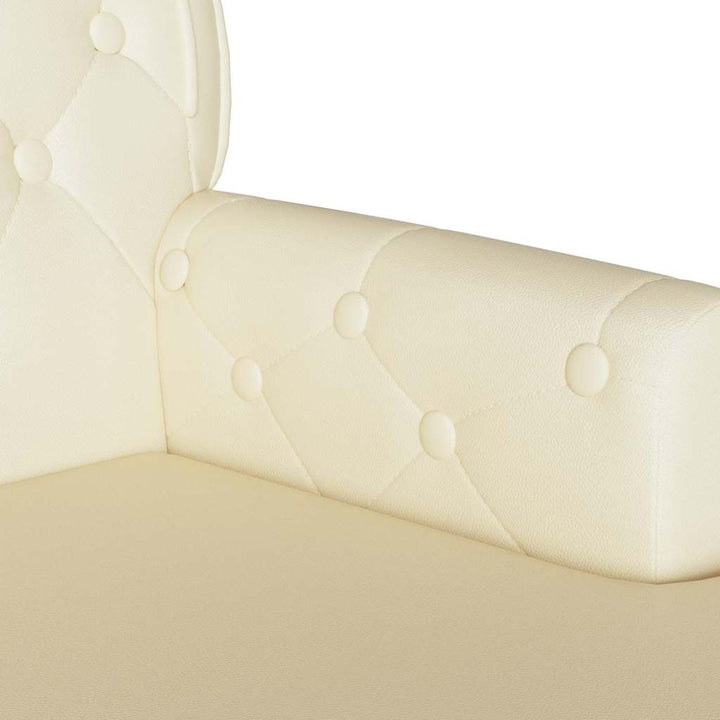 Chesterfield bænk Creme 119,5 x 64,5 x 75 cm Faux læder