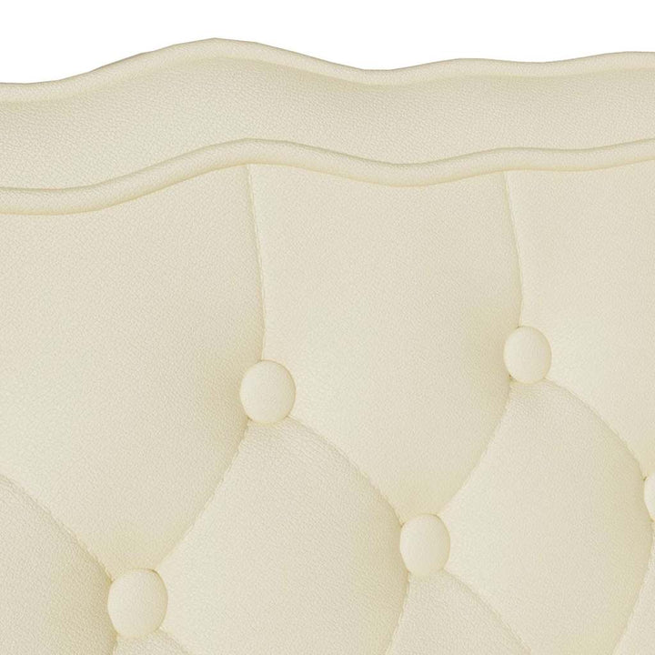 Chesterfield bænk Creme 119,5 x 64,5 x 75 cm Faux læder