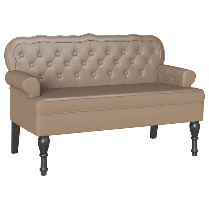 Chesterfield bænk Cappuccino 119,5 x 64,5 x 75 cm Faux læder