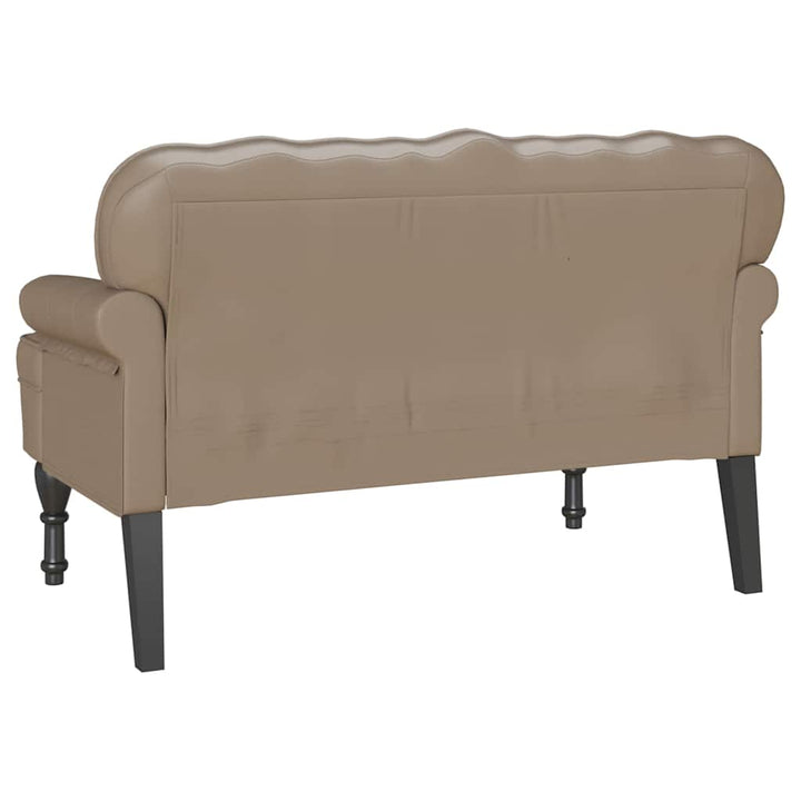 Chesterfield bænk Cappuccino 119,5 x 64,5 x 75 cm Faux læder
