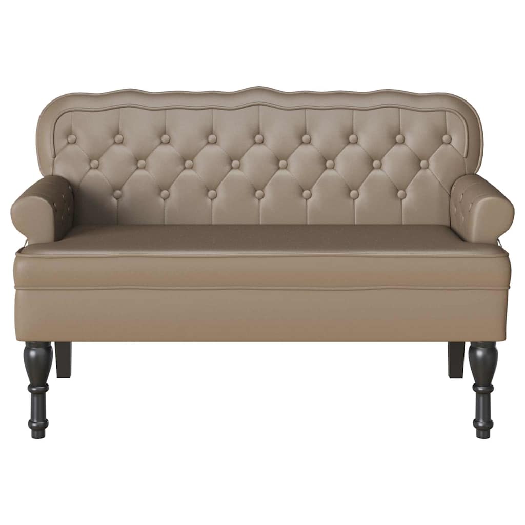 Chesterfield bænk Cappuccino 119,5 x 64,5 x 75 cm Faux læder