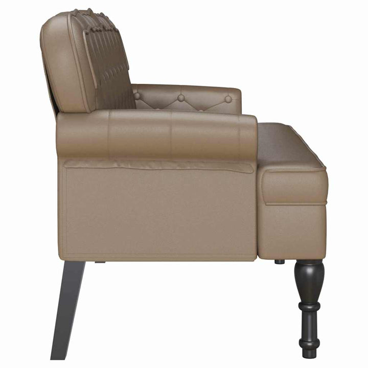 Chesterfield bænk Cappuccino 119,5 x 64,5 x 75 cm Faux læder